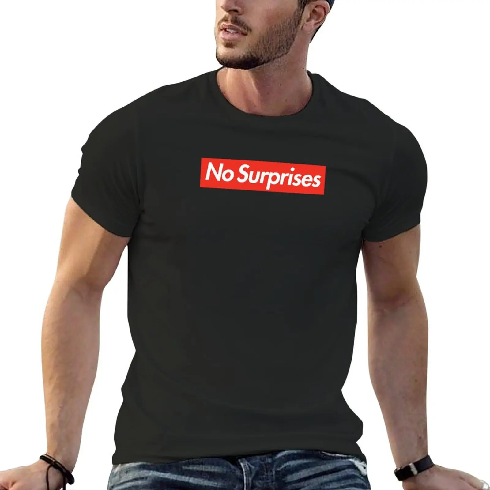 

No Surprises T-Shirt cute clothes summer clothes Short sleeve tee boys whites oversized t shirt men