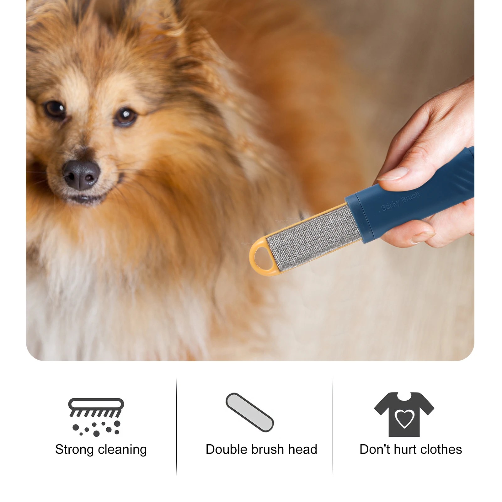 

Hair Removal Device Electrostatic Lint Remover Brush Pet Grooming Tool Portable for Home Travel Laundry Cleaning Practical