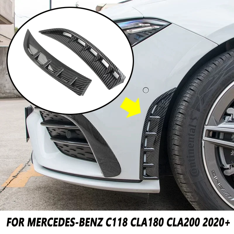 For Mercedes Benz Accessories CLA C118 CLA250 CLA35 2020+ Front Wheel Bumper Canard Side Vent Hood Fender Cover