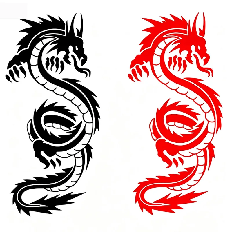 Car Sticker Mythical Animals Dragon Decor Creative Car Trunk Waterproof Sun Protection Vinyl Decal,8CM*18CM