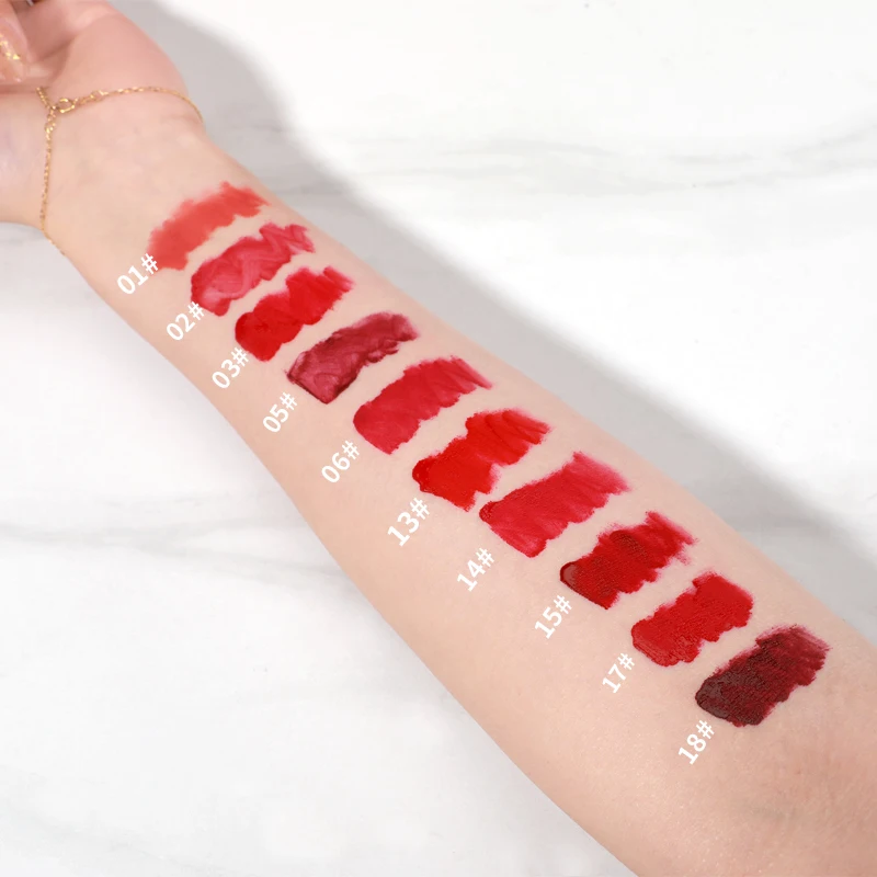 Vloeibare matte lipgloss Hoge verzadiging Kleurweergave Langdurig en waterdicht Niet gemakkelijk los te maken Vloeibare lippenstift