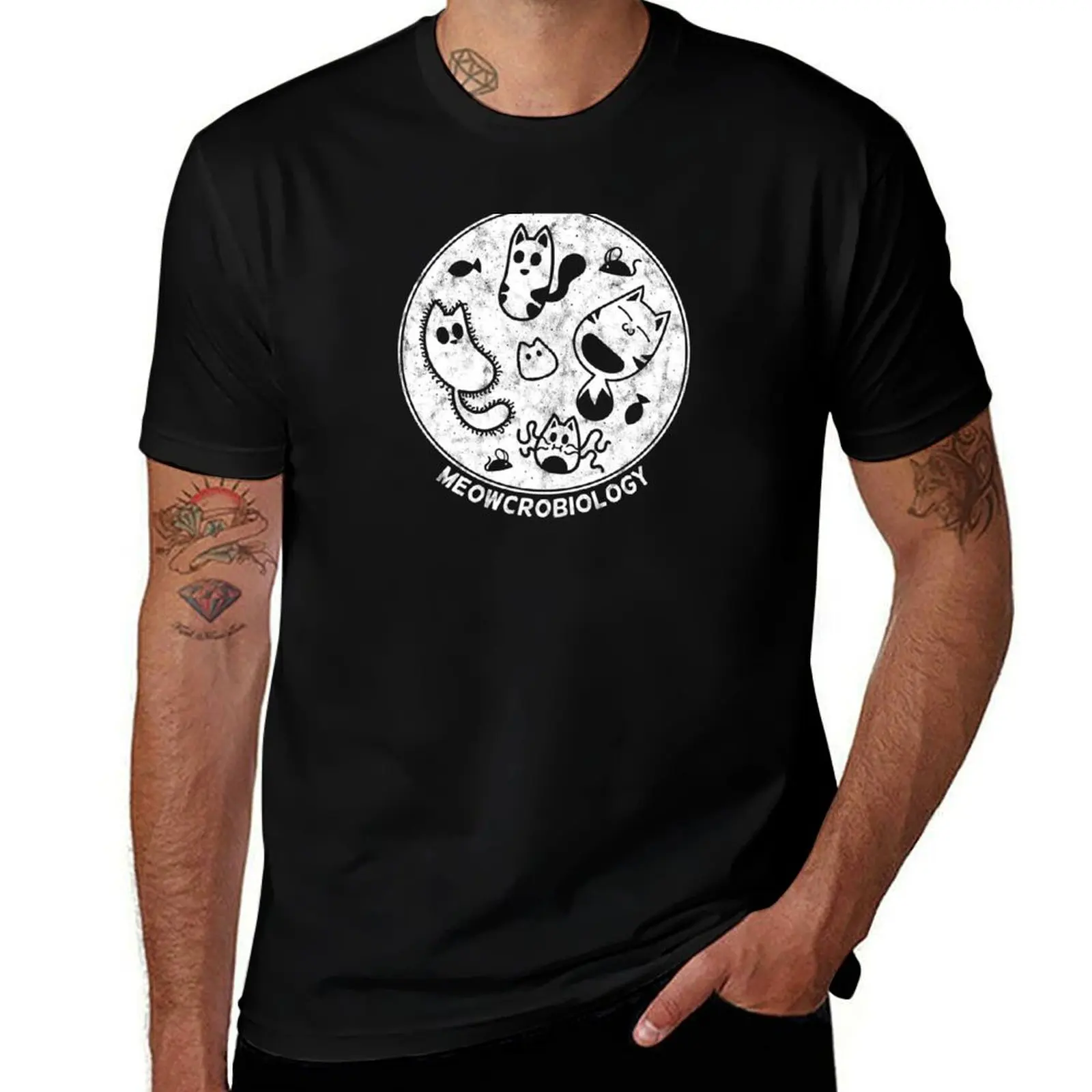 

Cats love Microbiology Distressed T-Shirt hippie clothes oversized blacks Men's clothing