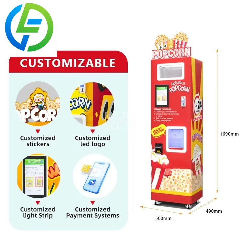 Nuova Macchina Automatica per Popcorn a 2 Gusti Personalizzata in Vendita