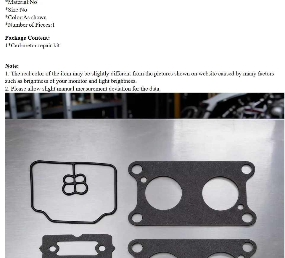 15003-2766 Carburetor Repair Kit For KAF620E KAF620G KAF620H KAF620J KAF620K KAF620F 3000 3010 3020 Generator Maintenance