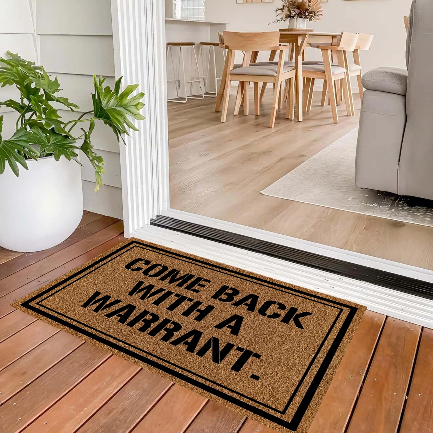 

«Возвращайтесь с ордером», домашний декоративный коврик для входной двери, Забавный входной коврик для улицы и помещений