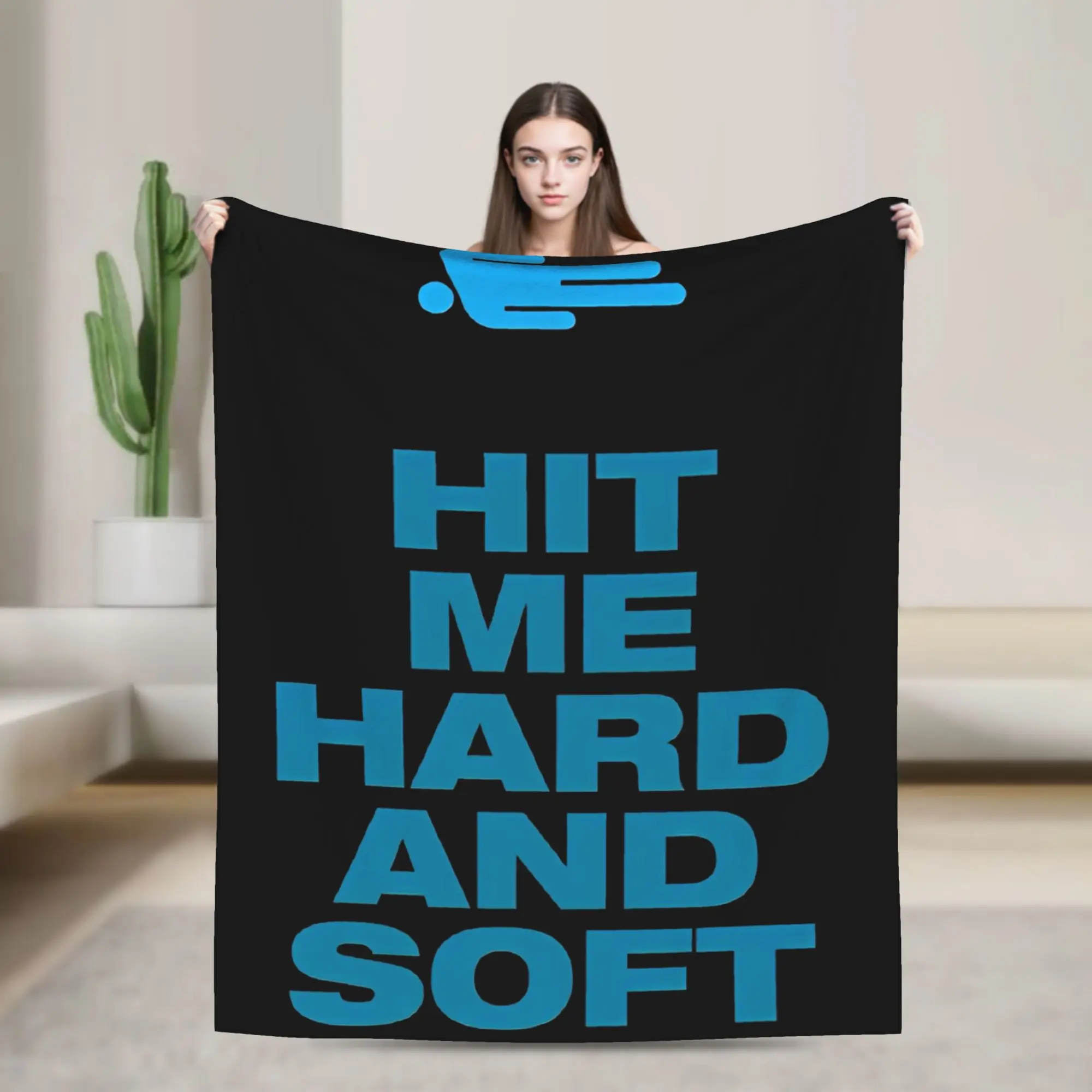 B-Billies E-Eilishing hit me hard and soft  Blanket Super Soft Flannel Novelty Gift  Throw Blanket Bedspreads
