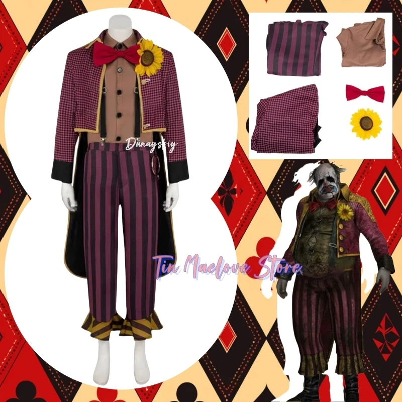 

Dead Anime Game Daylightt Jokerrr Cosplay Kenneth Chase Costume Horror Plaid Shirt Suspender Pants Terror Halloween
