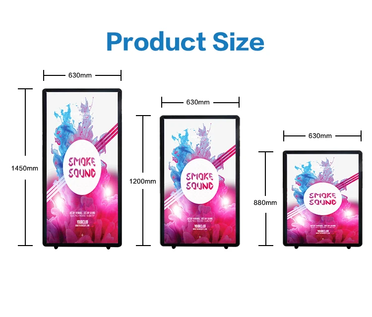 المحمولة LED في الهواء الطلق الإعلان ضوء مربع الترويجية تتحرك شاشة ديجيتال شاشة LCD على ظهره لوحة المشي البشرية