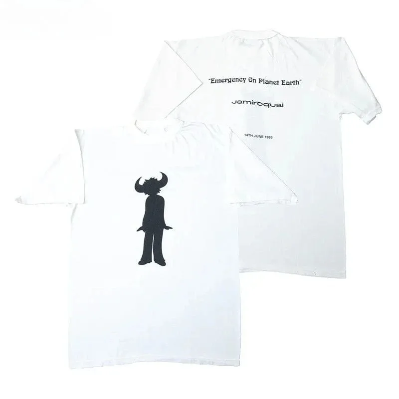 

Jamiroquai Band's Album T-shirt Rock Streetwear Oversized American-style Men Women Short-sleeved Heavyweight Cotton Soft Clothes