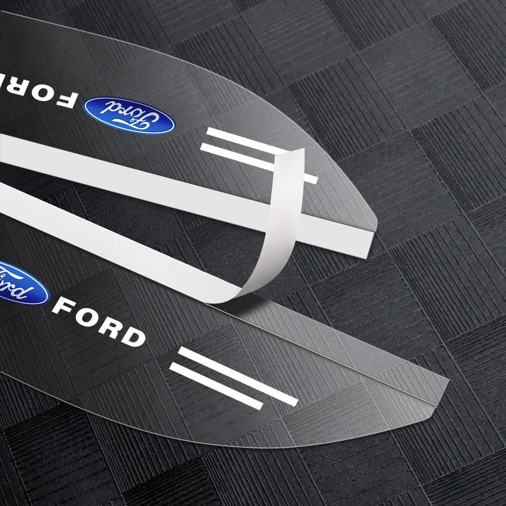For Ford Ranger Focus Transit Ghia Mustang 2PC Car Rearview Mirror Rain Eyebrow Cover Rainproof Side Shield Sticker Center Cover