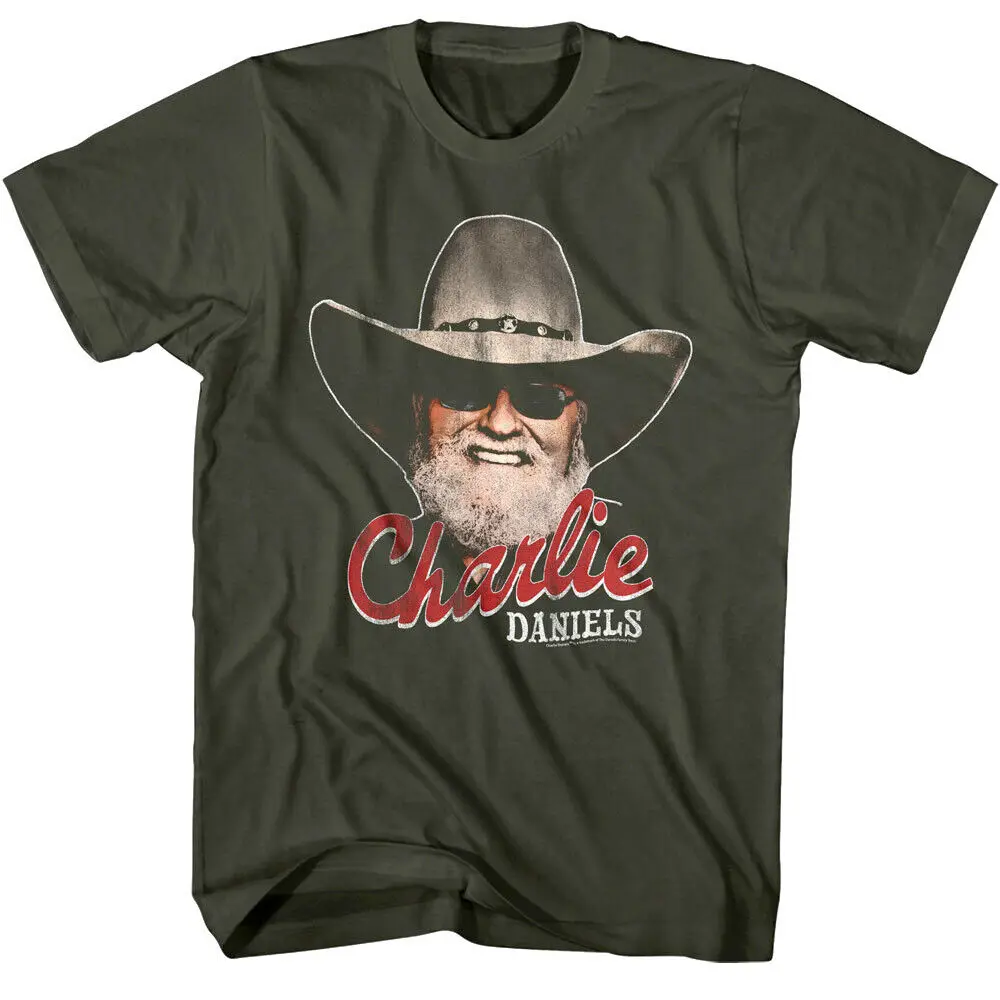 Charlie Daniels Band Men's T Shirt Bearded Cowboy Country Rock Music