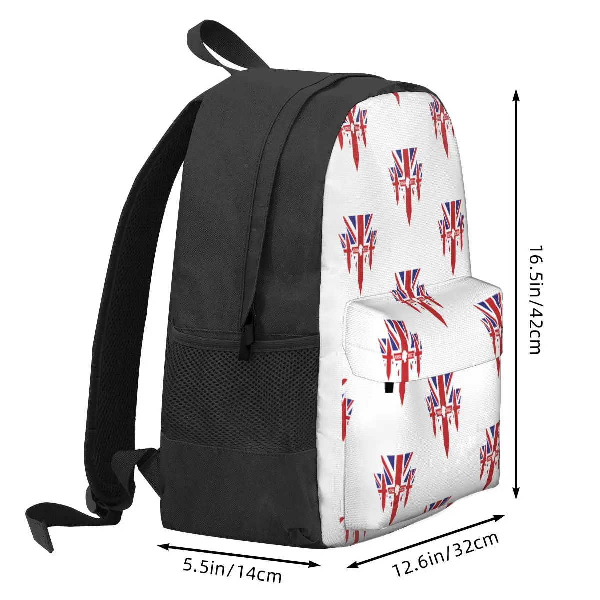 Platinum Jubilee Backpack Women Queen Elizabeth UK Flag Soft Backpacks Polyester Stylish School Bags Travel Design Rucksack