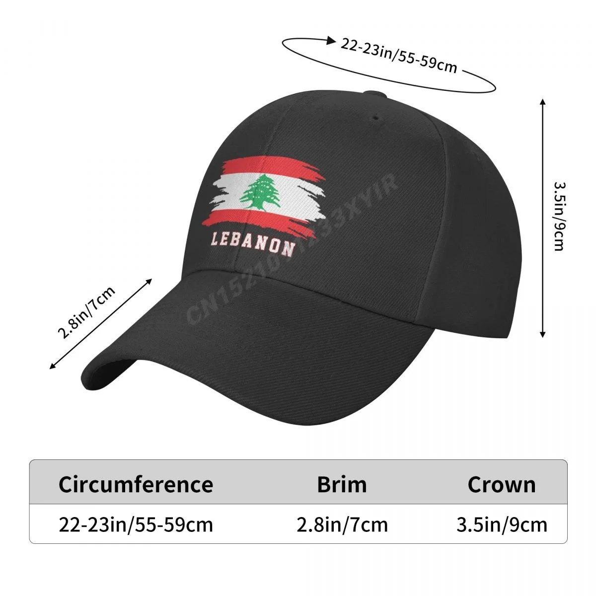 Baseball Cap Lebanon Flag Cool Lebanese Fans Wild Sun Shade Peaked Adjustable Outdoor Caps for Men Women