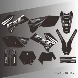 for KTM EXC EXCF 125 200 250 300 400 450 525 EXC EXC-F 2005 2006 2007 Graphics Decals Stickers Kit Custom Number Name Stickers