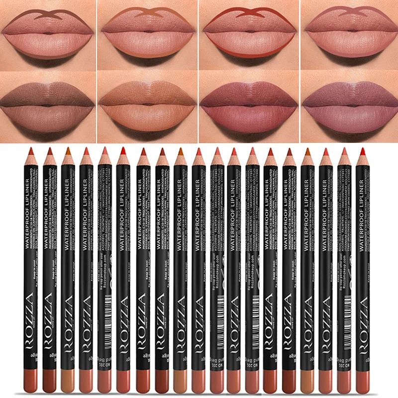 14 Kleur Nude Matte Lippenstift Potlood Langdurige Waterdichte Lip Potlood Hoge Gepigmenteerde Lip Liner Lip Make-Up Tool