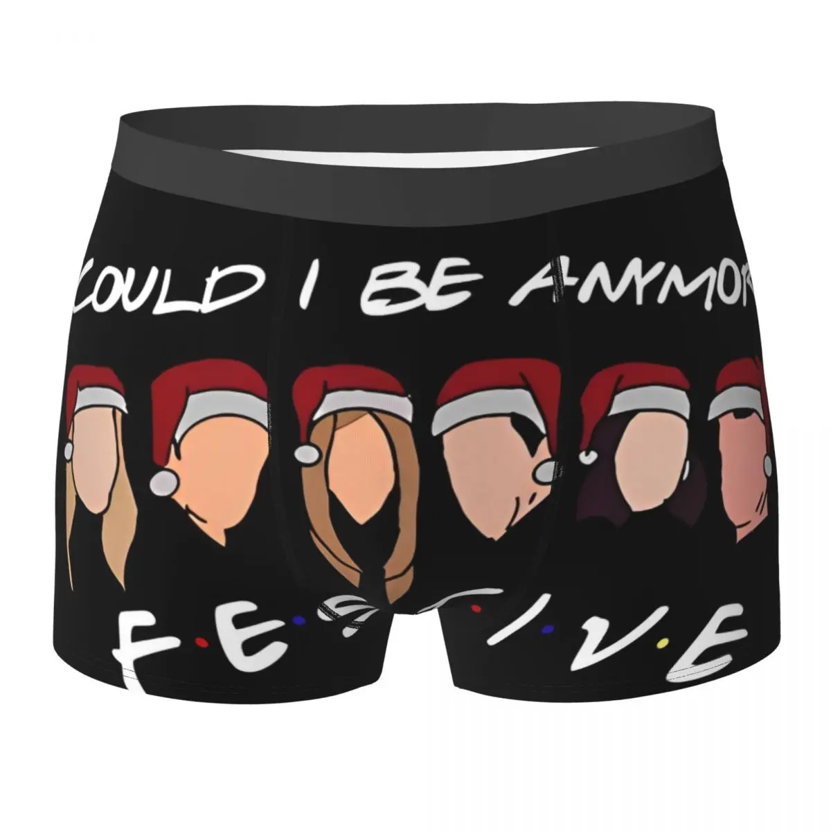 

Friends Classic TV Series Underwear Christmas Character Men's Boxer Brief Elastic Boxer Shorts High Quality Plus Size Underpants