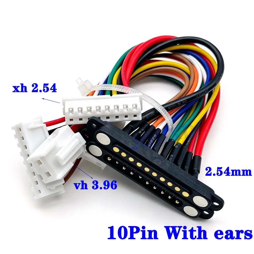 10Set 2-10Pin Magnetic Connector 5A Bonding Wire Strip Wiring Terminal DC Magnetic PogoPin Connector Solderless Quick Butt Joint
