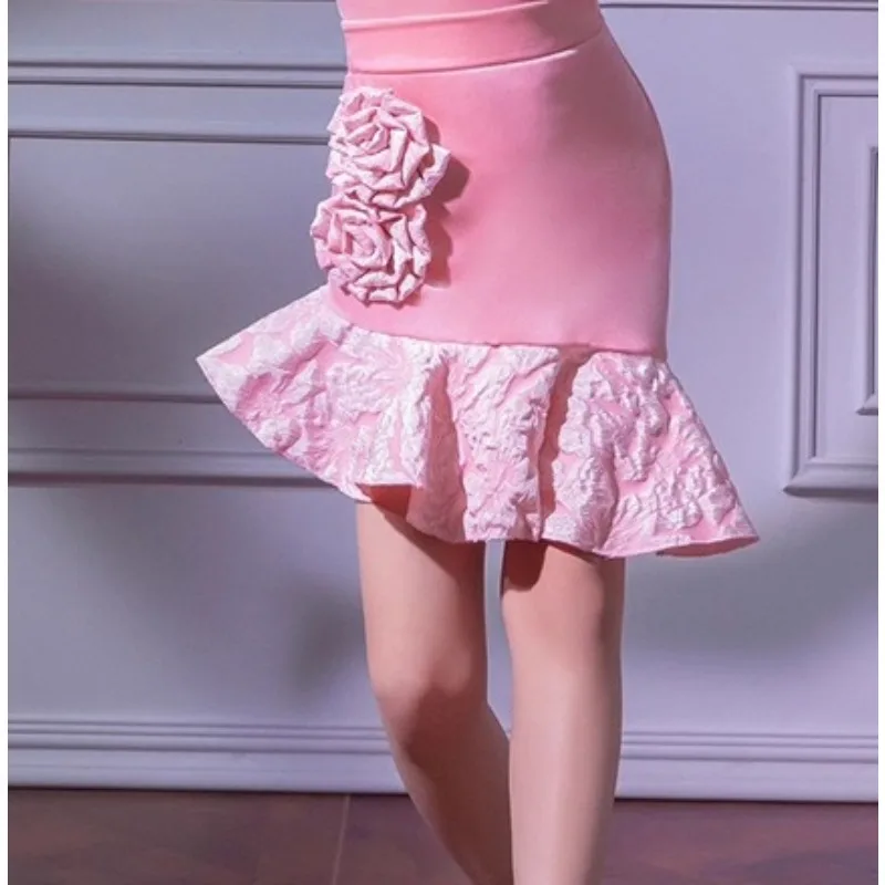 فستان رقص لاتيني للأطفال للفتيات فساتين رقص قاعة الرقص رومبا تشا تشا سامبا فستان ممارسة الأداء اللاتيني تنورة رقص