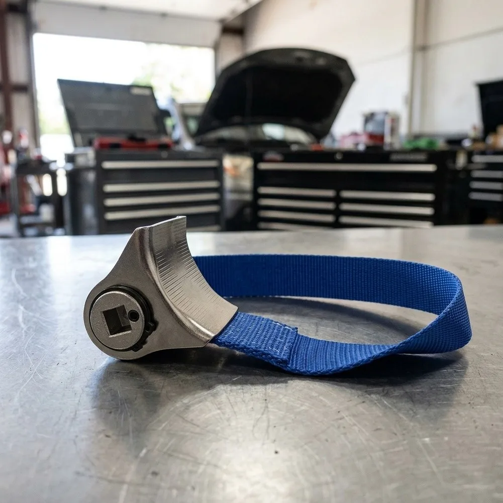 For oil Filter Wrench with Canvas Strap and Thick Nylon Stitching for 60mm to 180mm Filters 1/2 Inch Drive Compatibility