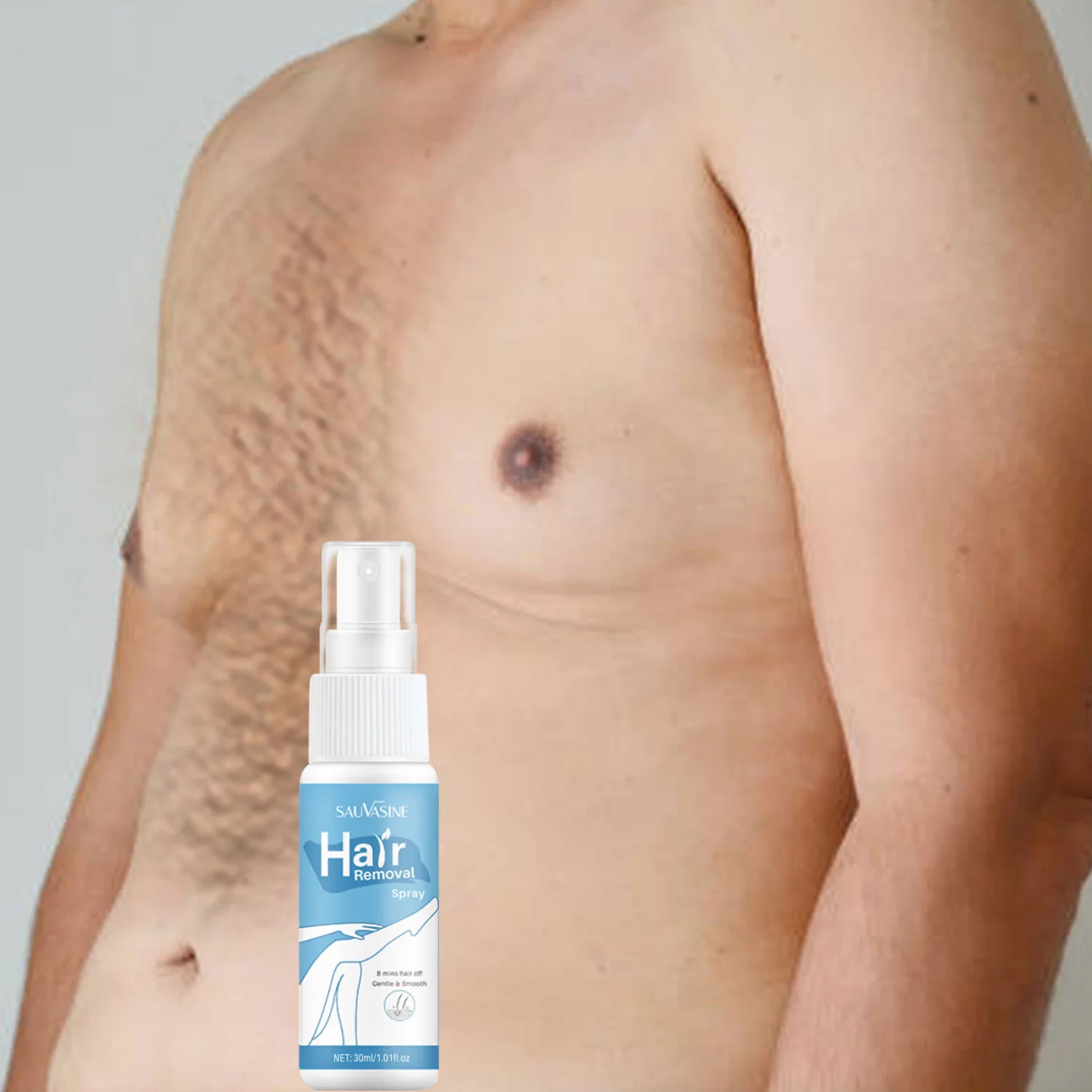 Hair Removal Spray Mild Formula,no Irritation Smooth Beard, Armpits, Hands, Legs