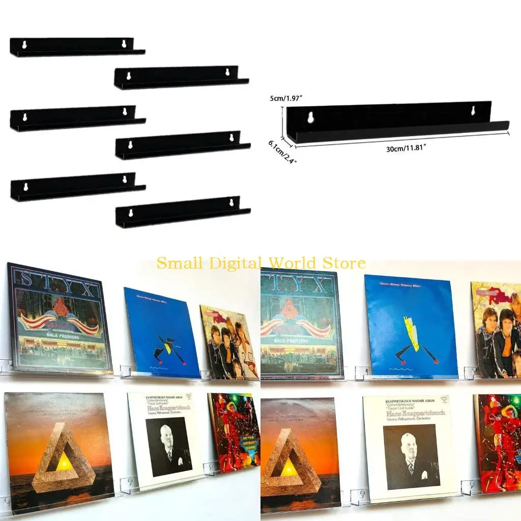 77UB 6 PCS 2 Colors Acrylic Display Small Shelves Thick Floating Shelf Won'for t Fall