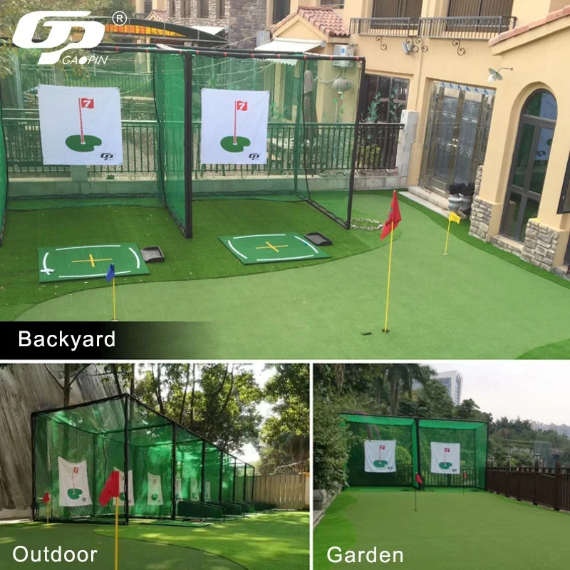 3m X 3m X 3m Indoor e Outdoor durevole Golf Swing Cage Heavy Duty Practice Chipping Net per la pratica del Golf