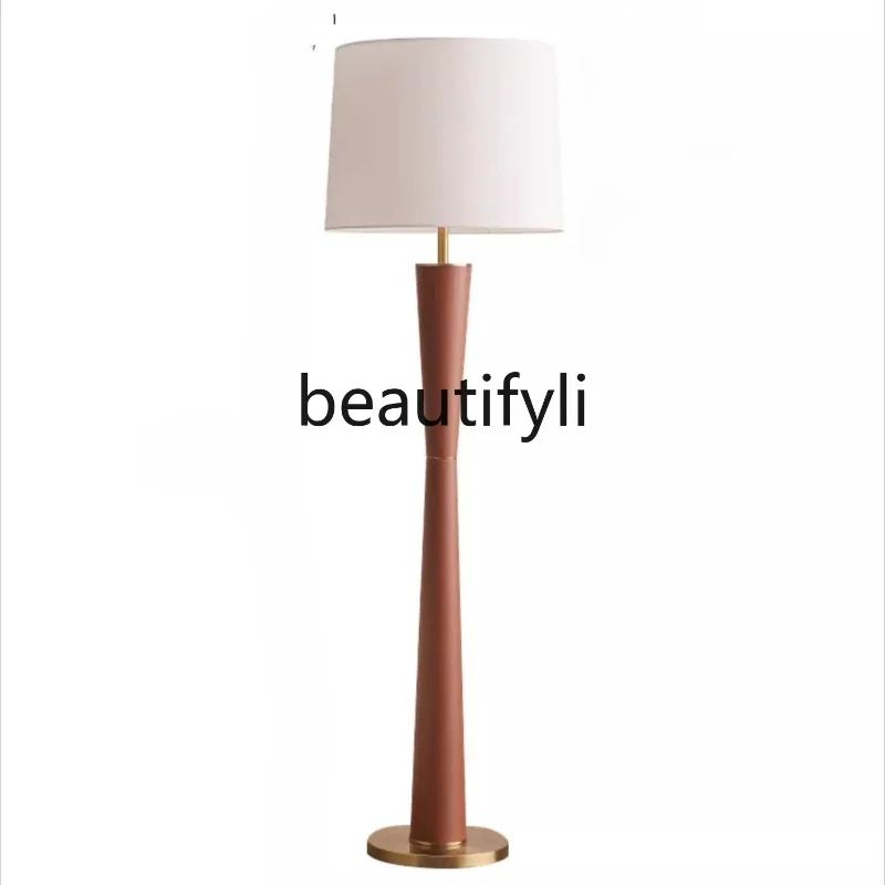 

FG28Simple leather floor lamp living room bedroom, creative bedside modern sofa, personalized vertical desk lamp