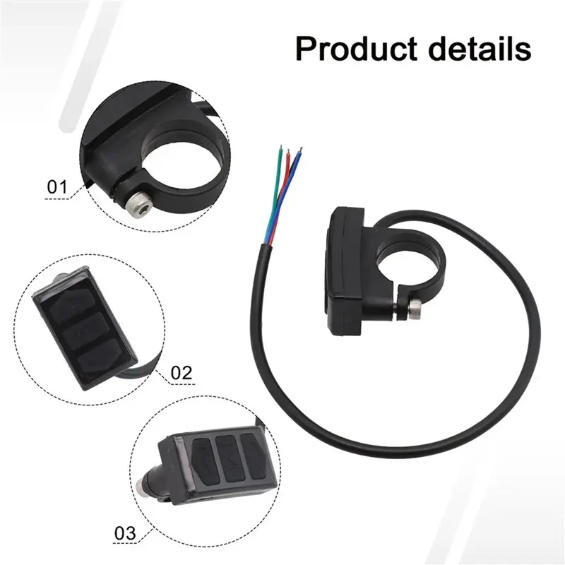 A89E-6X Electric Bicycle Switch Control Button Handlebar Mount Split Meter Switches Button For LCD Meter E-Bike Accessories