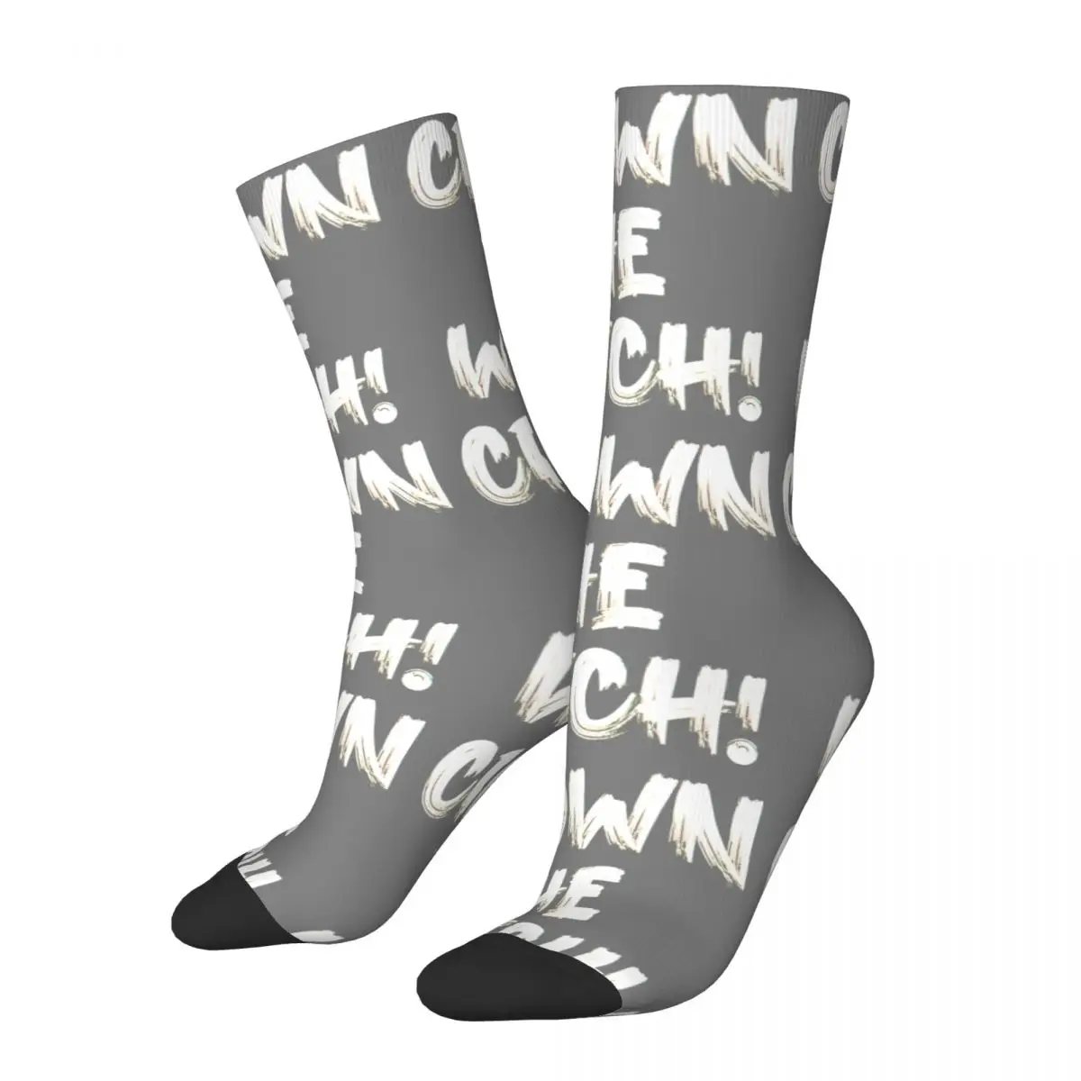 Hip Hop Vintage Crown The Witch Crazy Men's compression Socks Unisex Bambie Thug Street Style Seamless Printed Funny Novelty