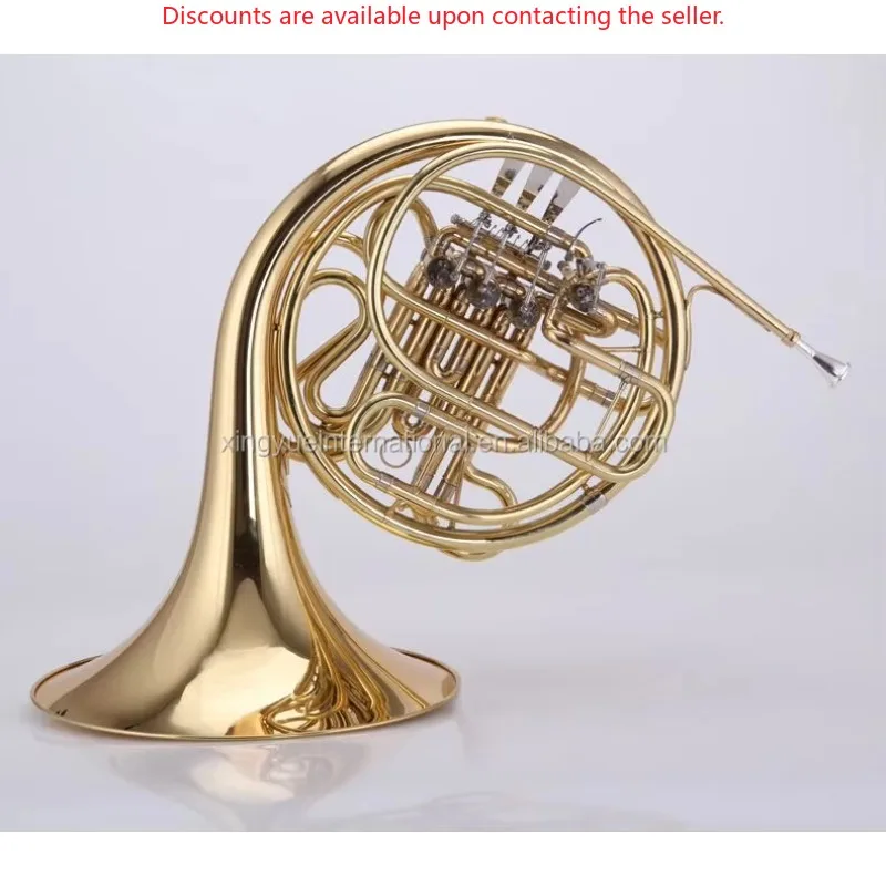 Instrumentos musicales profesionales de cuerno francés doble de 4 teclas