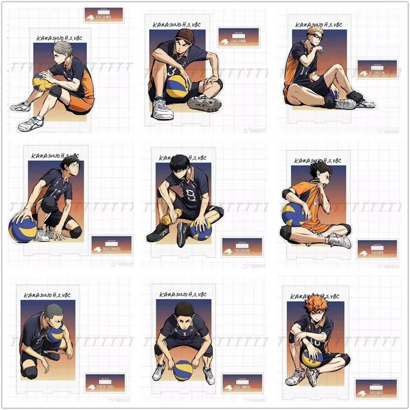 Haikyuu!! Game Tobio Kageyama Tadashi Yamaguchi Kei Tsukishima Shoyo Hinata Figure Doll Anime Acrylic Stand Model