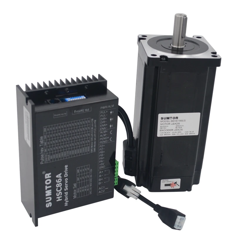 86HS156ES 4-осевой nema34 1600oz cnc гибридный шаговый двигатель с замкнутым циклом