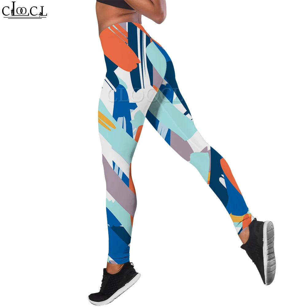 

CLOOCL Hip Hop Women Legging Watercolor Art Pattern 3D Printed Casual Trousers High Waist Stretch Gym Pants Push Up Leggings