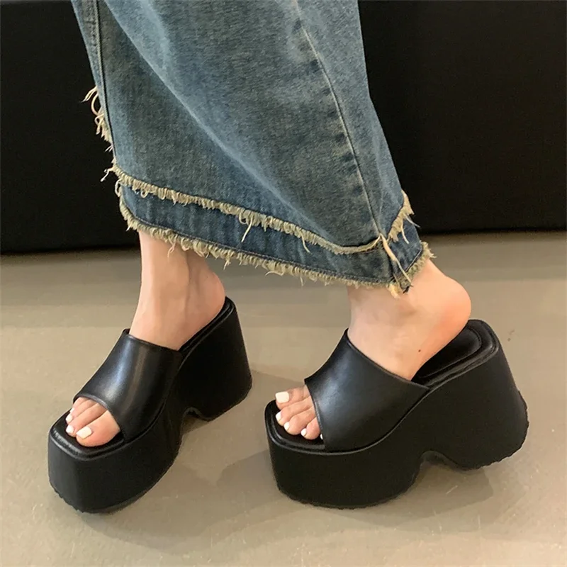 Eilyken Rome Style Summer Platform Wedge Women Slippers Fashion Open Toe High Heels Banquet Party Female Shoes