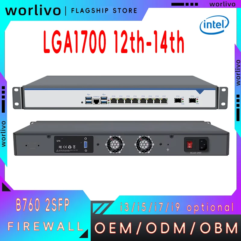 Цена Процессор Core I5 12400 13th I3 12100 14th Barebones Мини-ПК Intel Процессор Pfsense Маршрутизатор Сервер Sfp 10G Материнская плата Брандмауэр