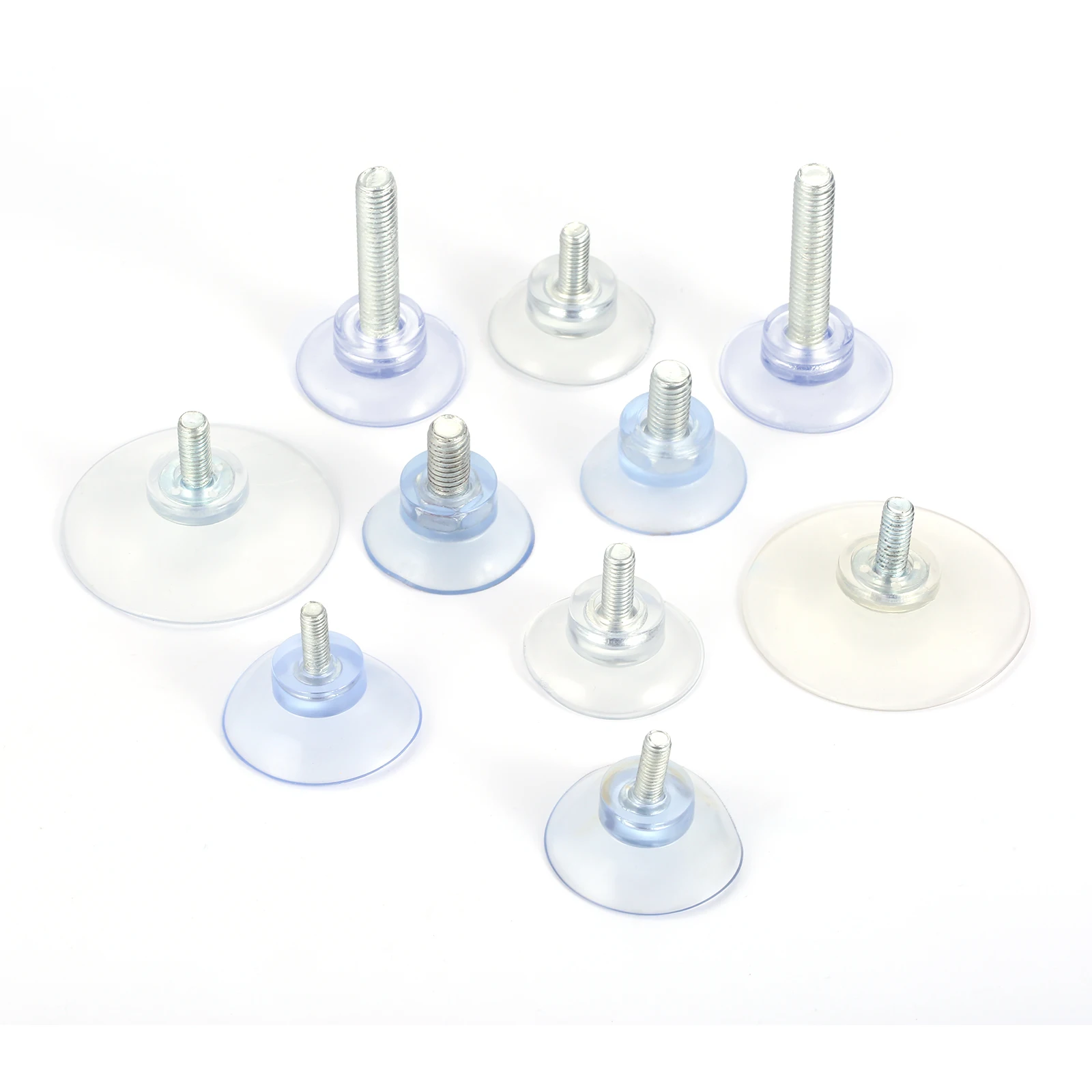 5pcs/set Suction Cup Hook M5/M6/M8 Screw Wall Rack Strong Rubber Base Sucker Magic Shell Clear Turn Nut Glass Metal Paint Tiles