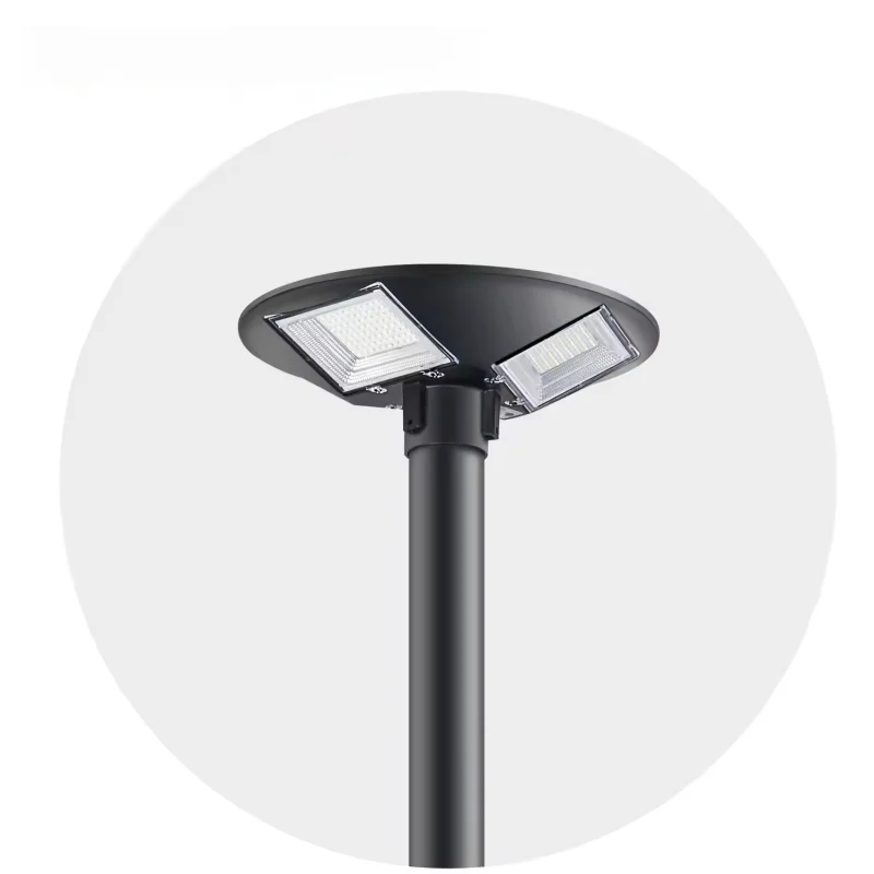 Solar UFO lamp courtyard high pole lighting outdoor waterproof round home villa garden dew table lamp