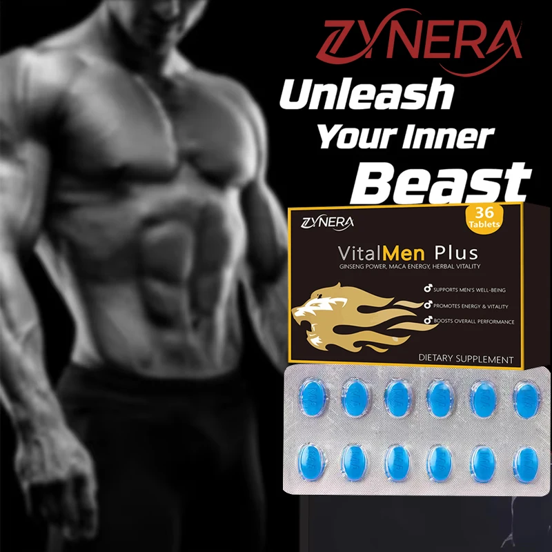 مكمل التحمل للذكور مع حبوب ماكا أشواغاندا الزرقاء 36 قرصًا للقدرة على التحمل، يعزز الحجم