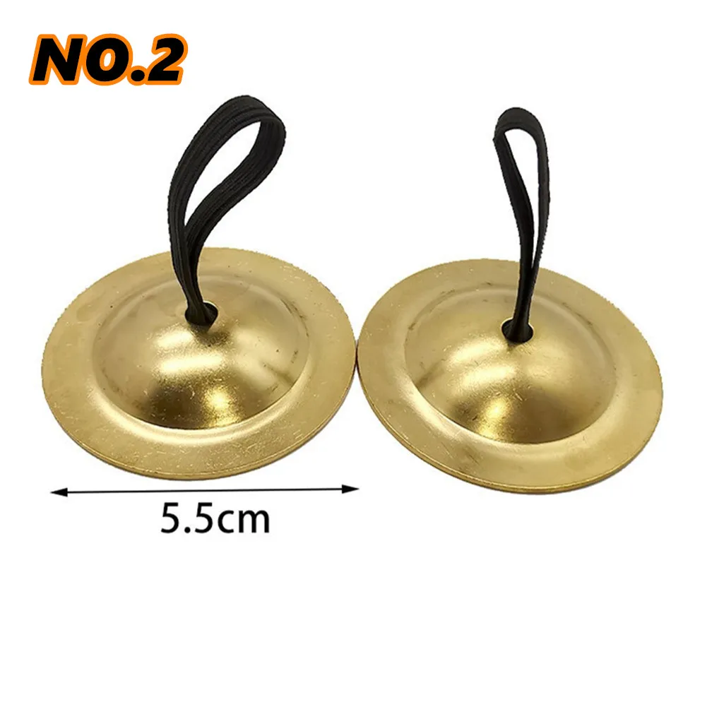 2Pcs Belly Dancing Finger Cymbal Percussion Musical Instrument Fingertip Orff Dance Props Education Finger Cymbal