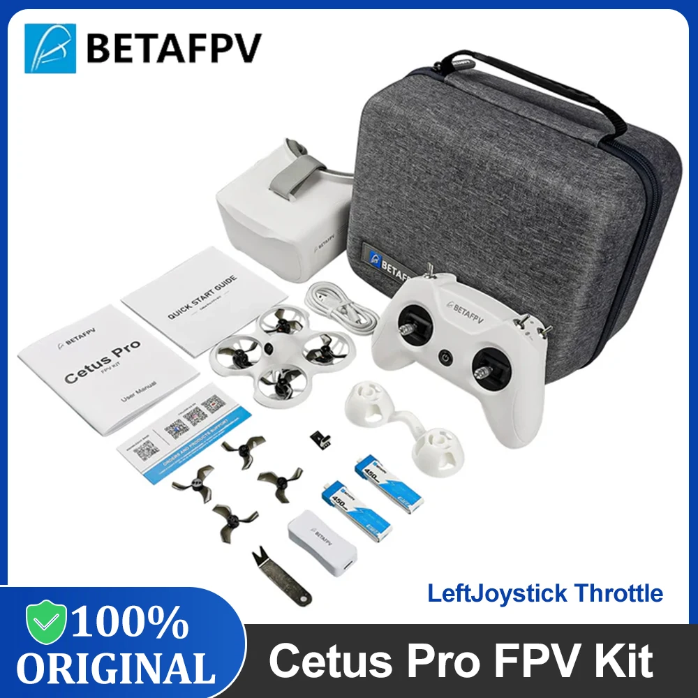 BETAFPV Cetus Pro FPV Kit /BNF VR02 Goggles Literadio2 SE Transmitter BT2.0 450mah 1S Battery Brushless Racing Drone Quadcopter
