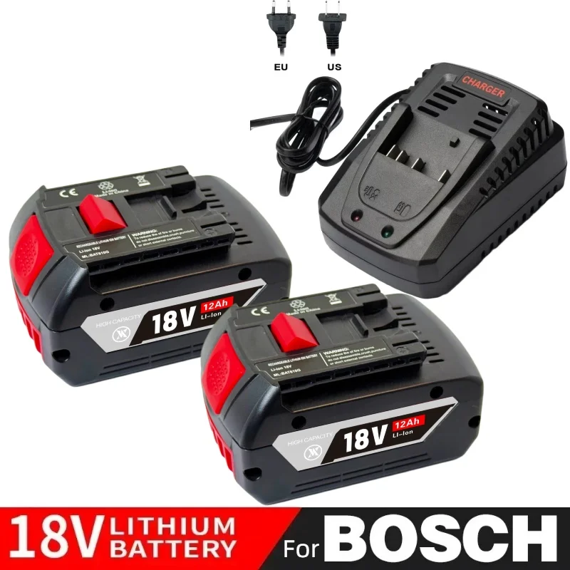 

GBA 18V for Bosch 18V 12Ah Rechargeable Battery Suitable for Tool BAT622 BAT618G High-power 10C Power Battery, for GBH 18v tools