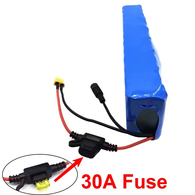 new 13S2P 48V 10000mAh 10Ah Li-ion battery pack with 250W 350W 500W 750W 1000W BMS with fuse and free 54.6V charger