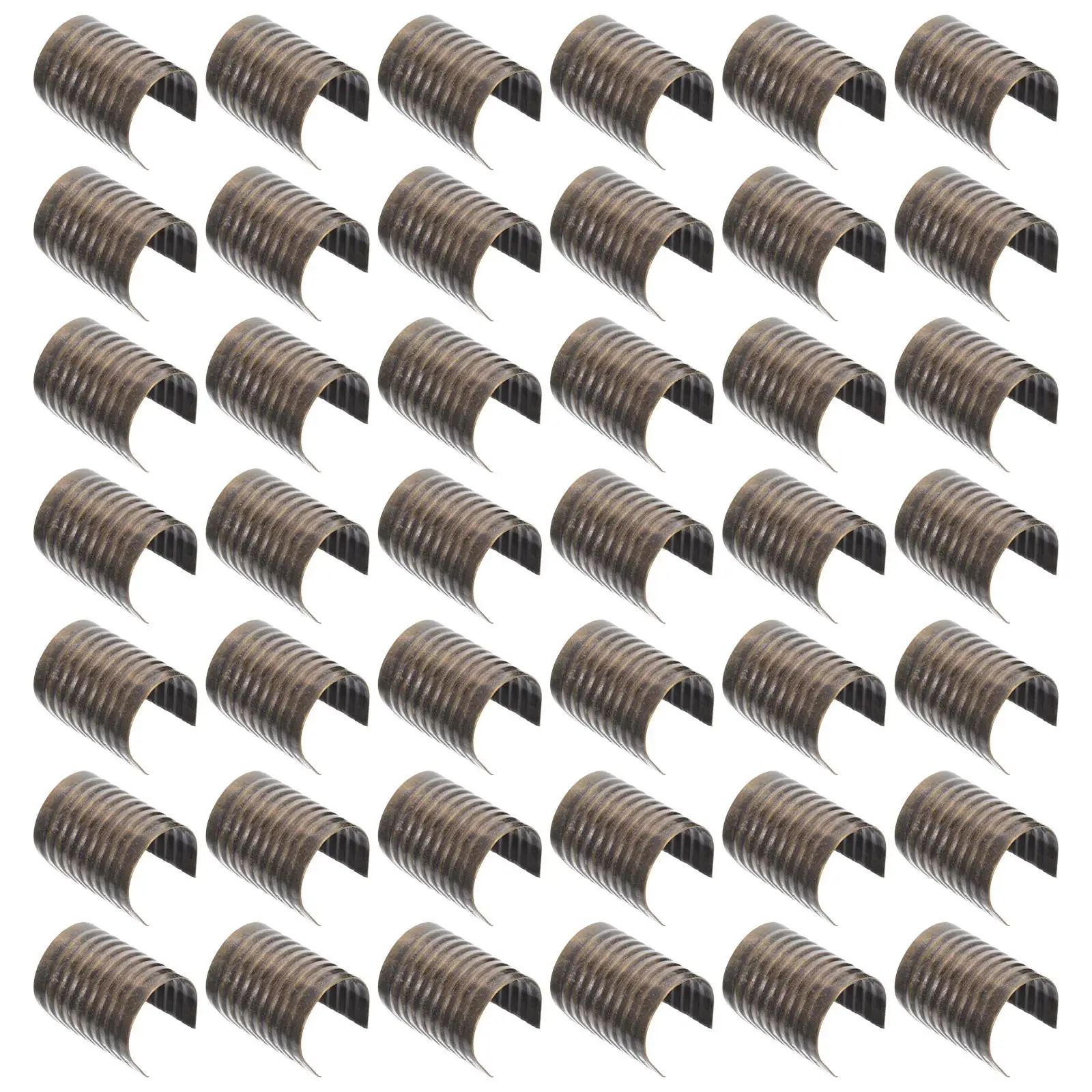 

100pcs Metal Rope Clips Cylindrical Fastener Opening Crimp Tassel Luggage Hardware Accessories DIY Craft Decorations