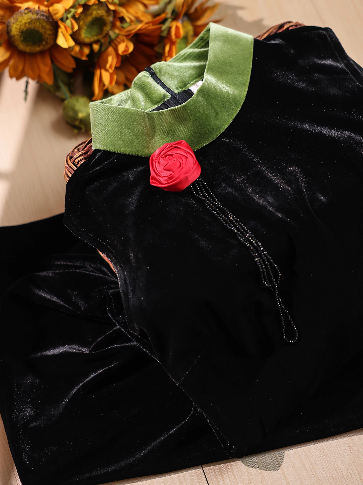 

Изысканное винтажное длинное ципао Jiangnan Floing Velvet для осени, приталенное, в стиле ретро, для повседневной носки, подчеркивающее фигуру