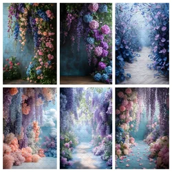 Photography Background Dreamy Purple Violet Floral Adult Birthday Wedding Maternity Portrait Decor Backdrop Photo Studio