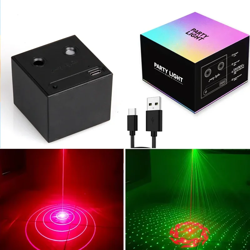 

Mini LED Stage Light for Car Outdoor Camping Party Rechargeable Colorful Toy Lamp Home Holiday Deco Lights Disco Light for DJ