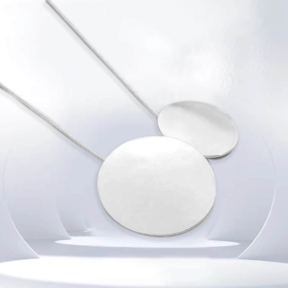 هندسية دائرية قلادة قلادة للنساء بسيطة موضة الرقبة مجوهرات رائجة البيع هدية حفلة 2024 نمط جديد