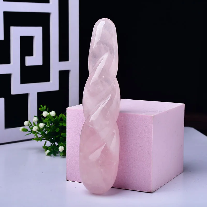 

Pink Crystal Massage Stick Girl Kegel Exercise Massage Stick Jade Crystal Women's Sexual Products Massage Sticks in Various Size