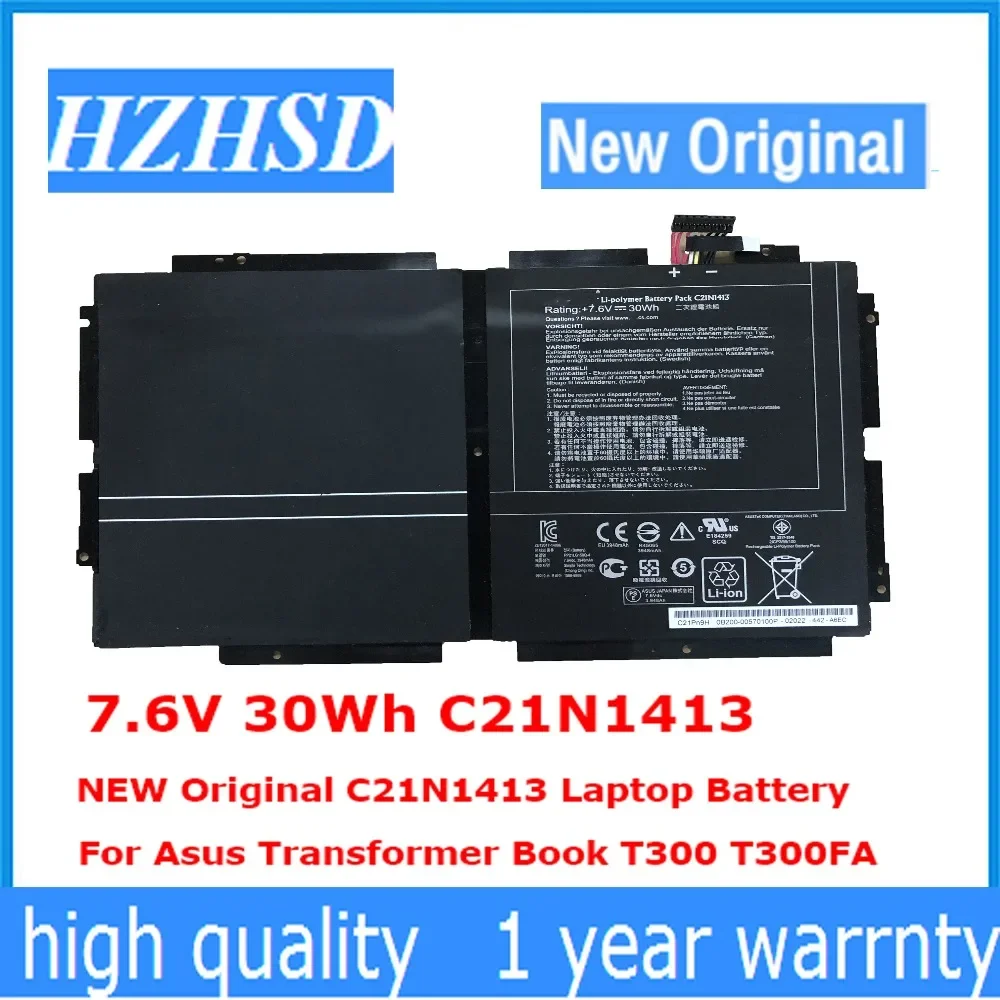 7.6V 30Wh C21N1413 NEW Original C21N1413 Laptop Battery  For Asus Transformer Book T300 T300FA