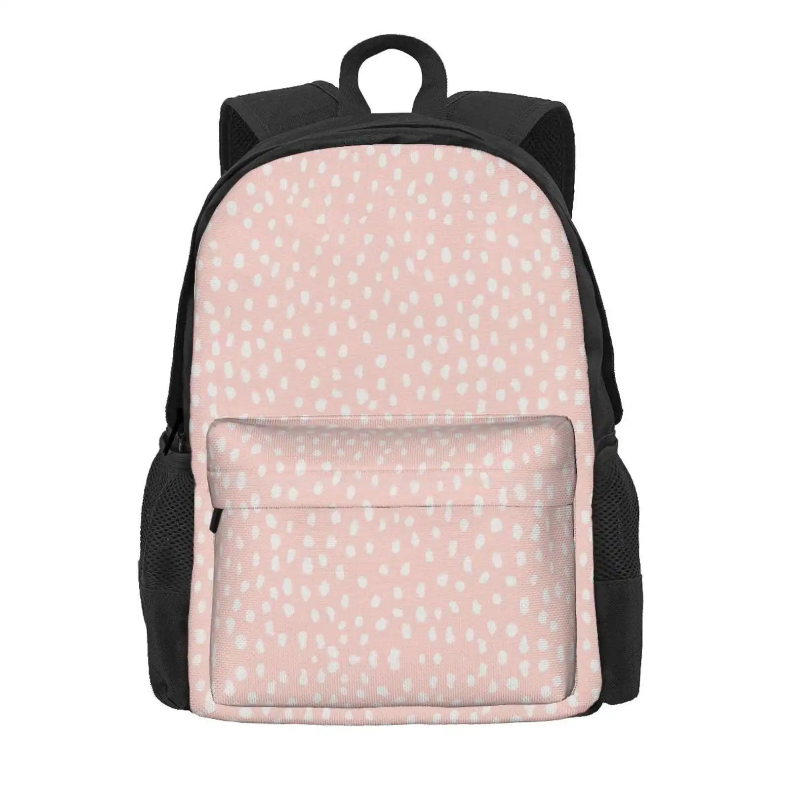 Pink Dalmatian Print Hot Sale Schoolbag Backpack Fashion Bags Dalmatian Dogs Puppy Puppies Leopard Polka Dots Pattern Cute